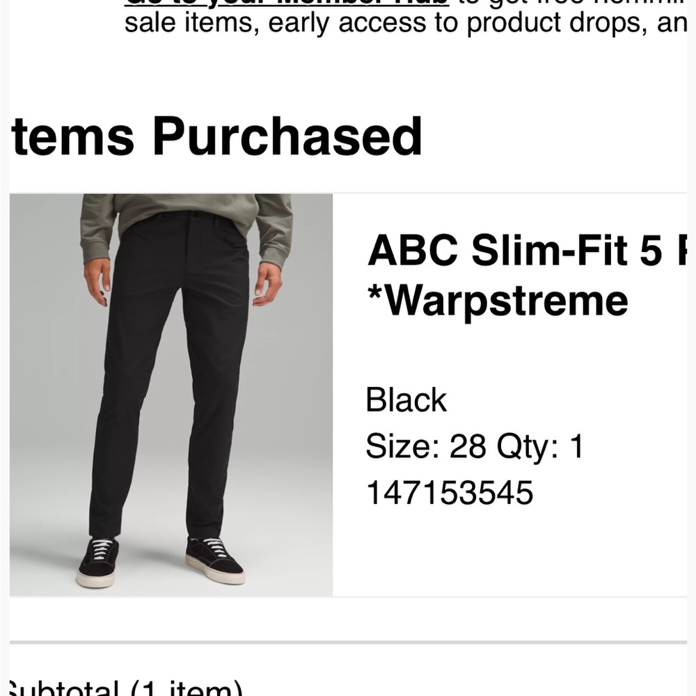 ABC Slim-Fit 5 Pocket Pant 28" *Warpstreme